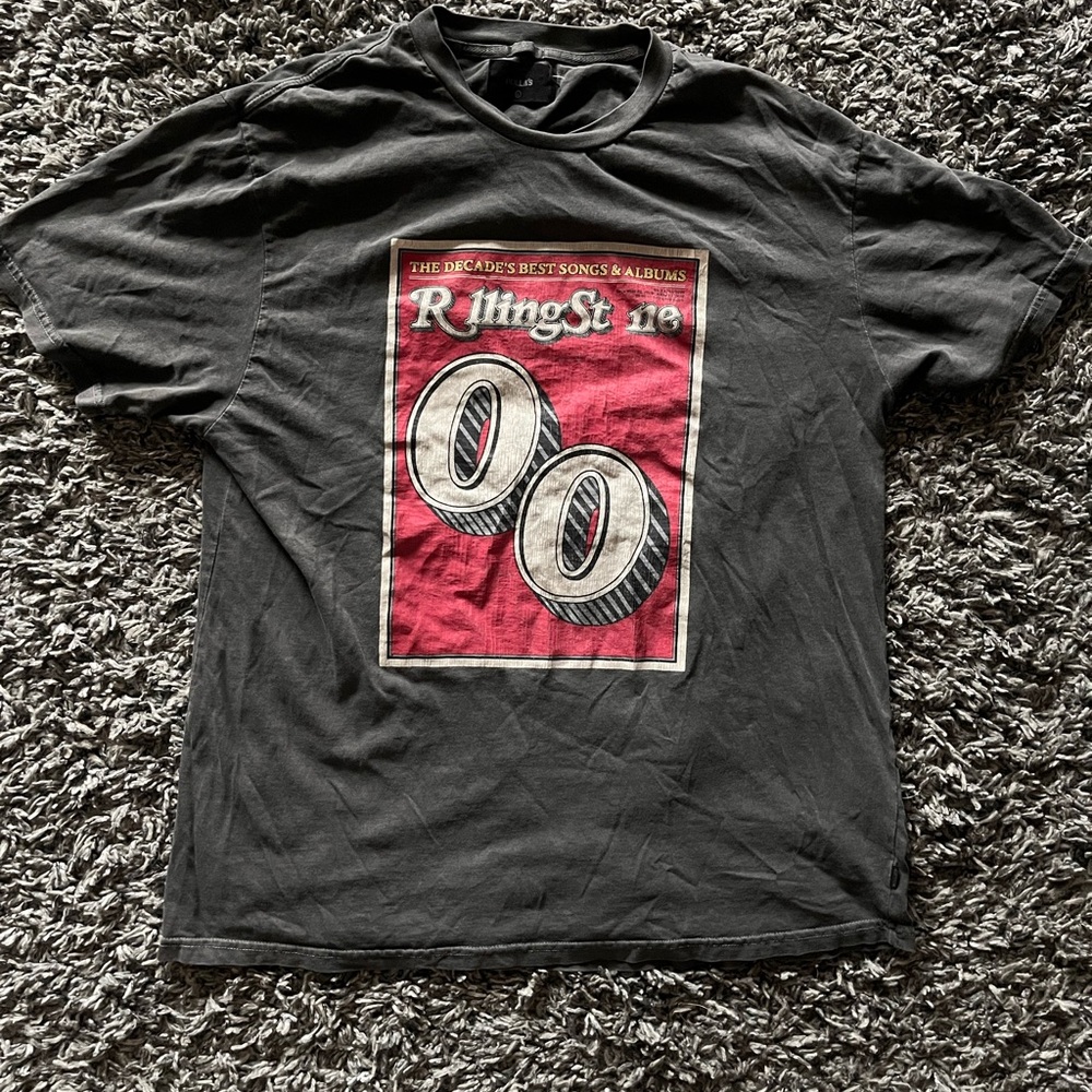 ROLLA'S Black and Red Graphic Tee Rolling Stones 00
